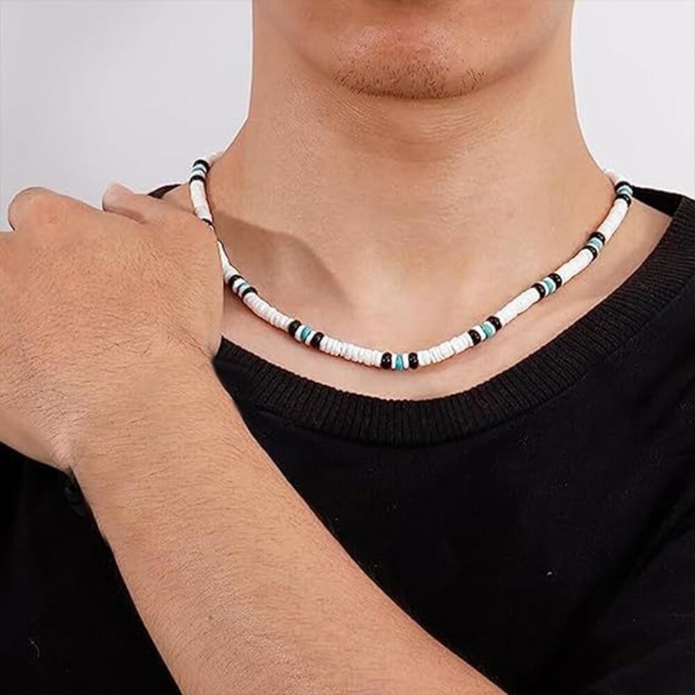 NEW! Puka Shell Necklace Men Summer Surfer Necklace Seashell Necklaces